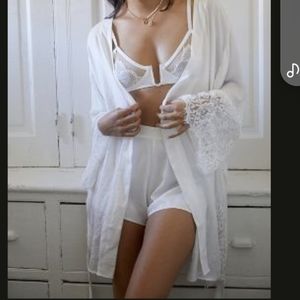White anthropologie robe